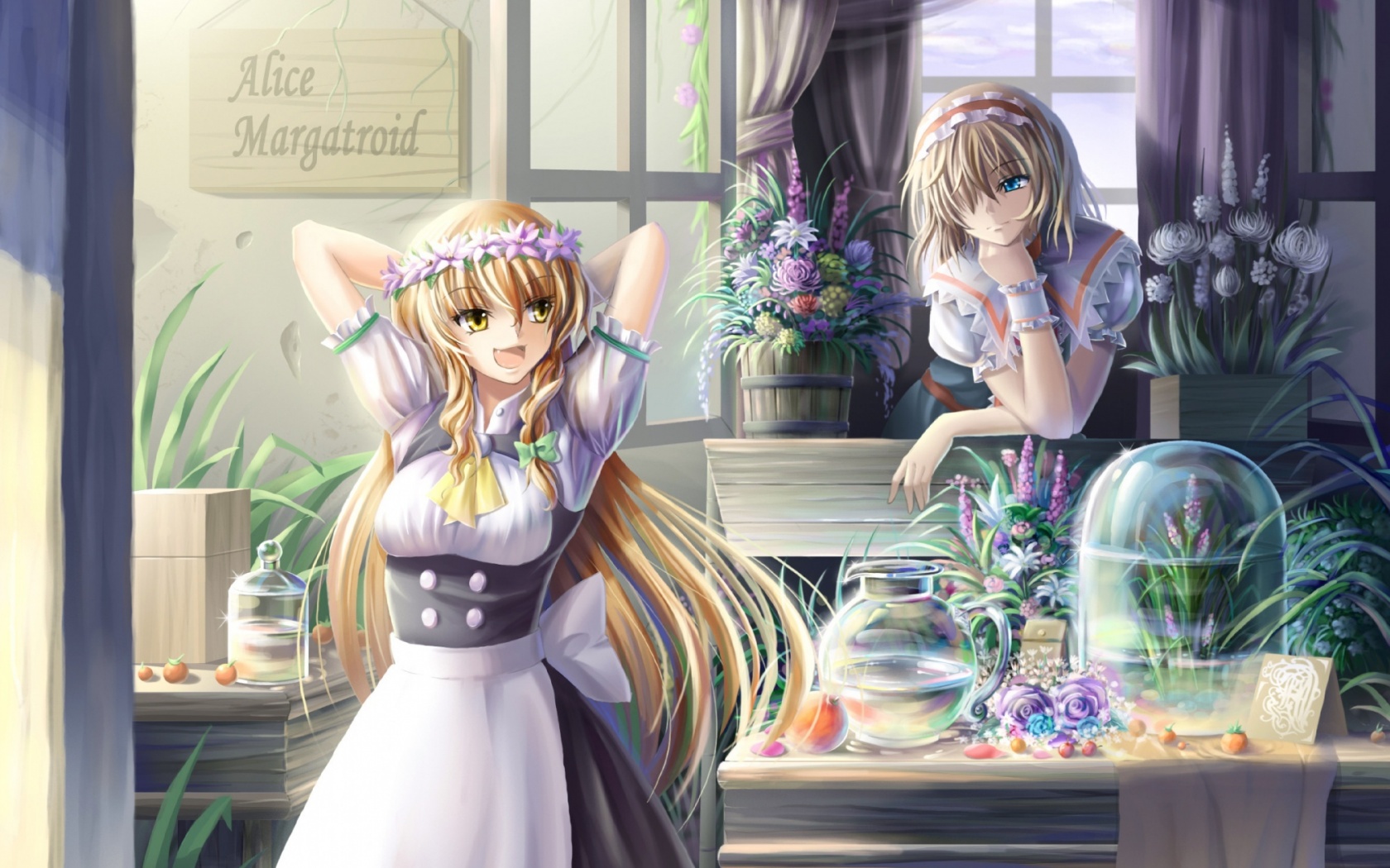 Анимешное утро обои