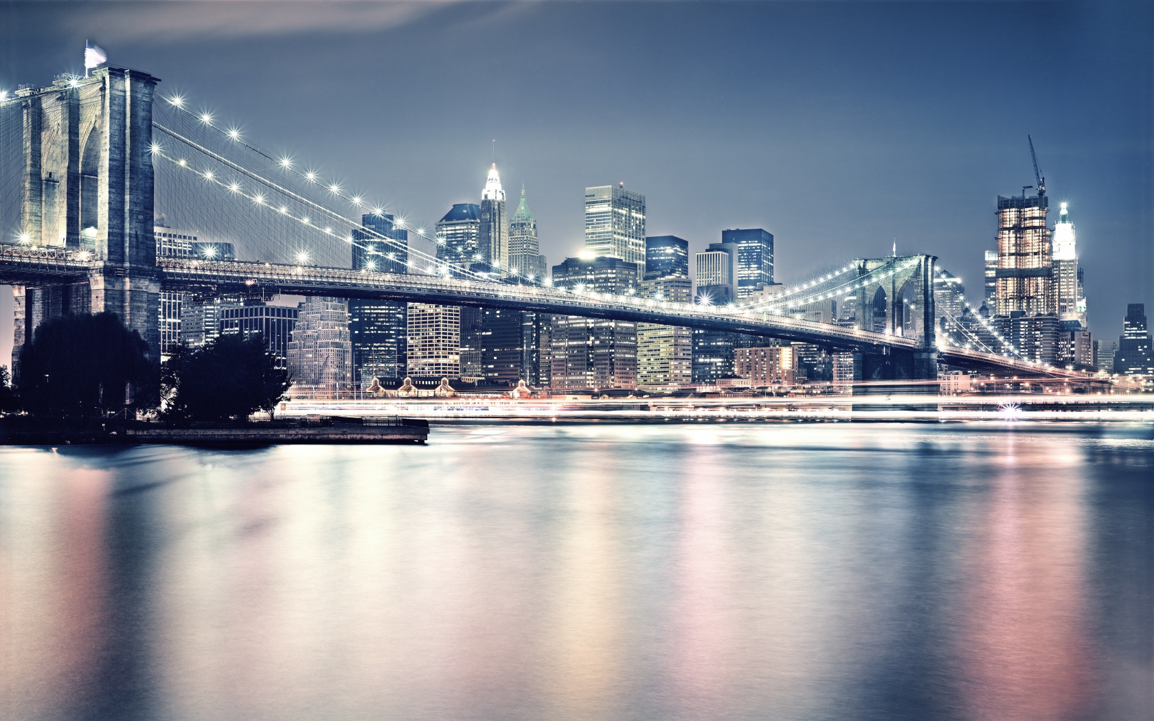 Огни ночного города обои