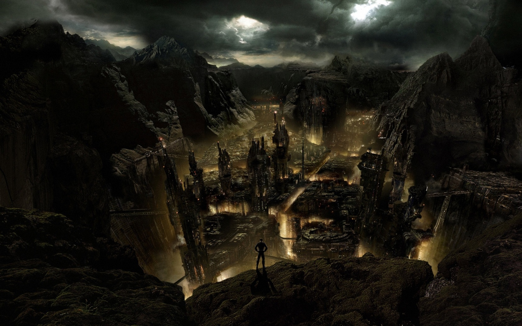 Таинственный город обои