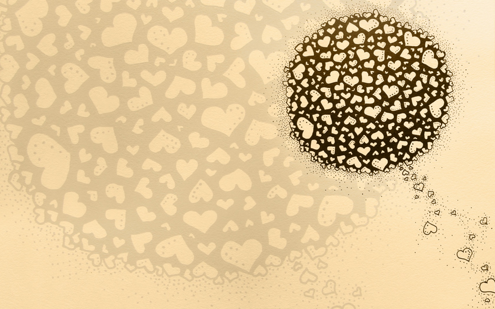Сгусток сердец обои
