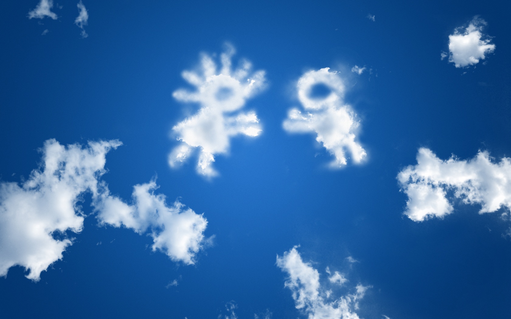 Фигуры из облакоа обои