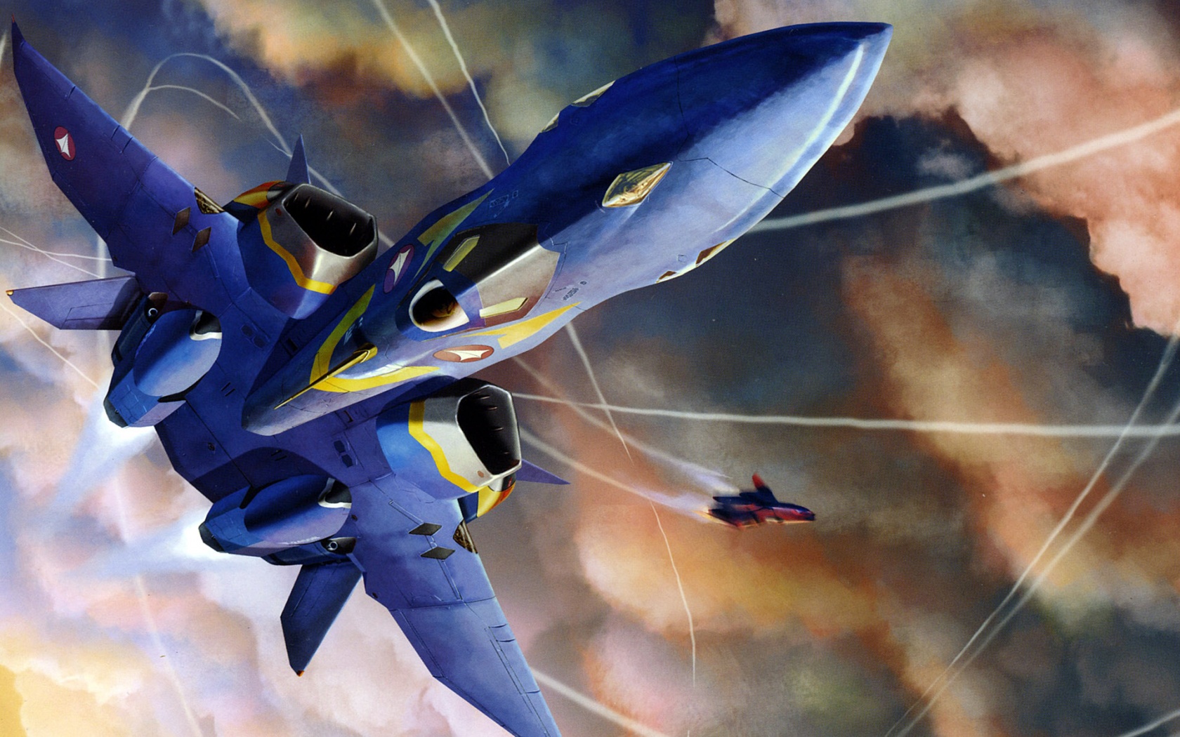 Фантастический самолёт делает бочку обои