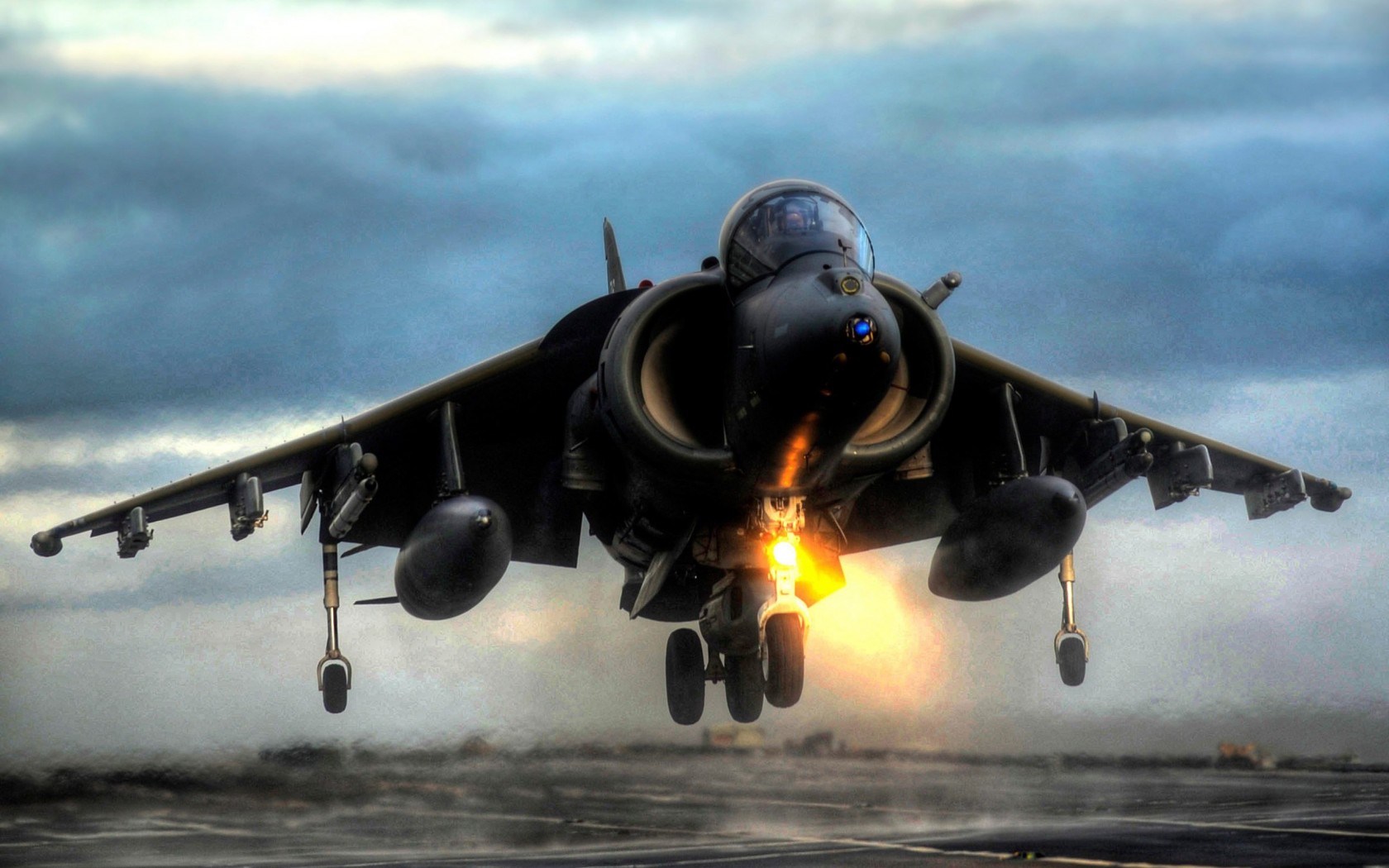 Истребитель на взлете обои