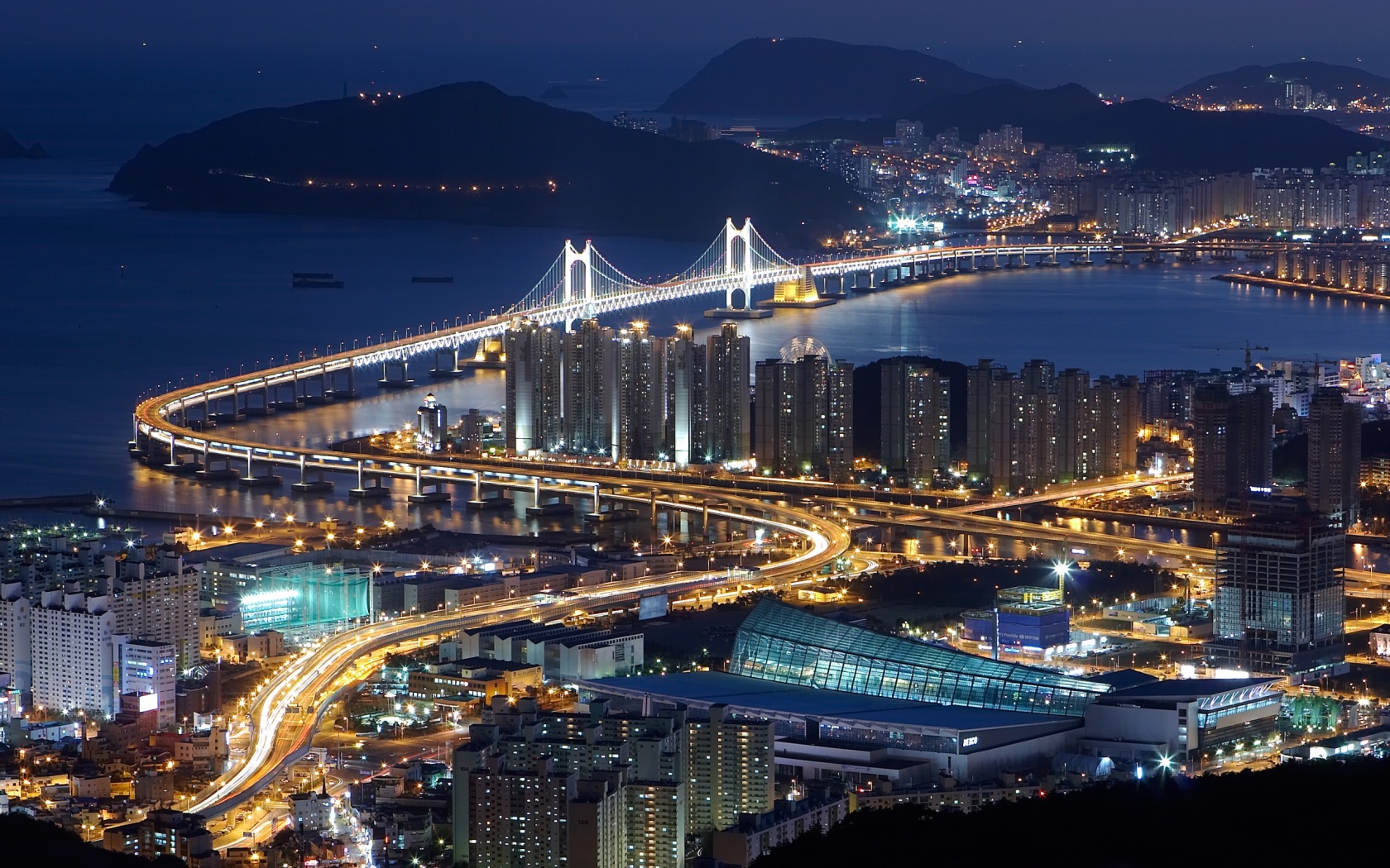 Ночной город обои