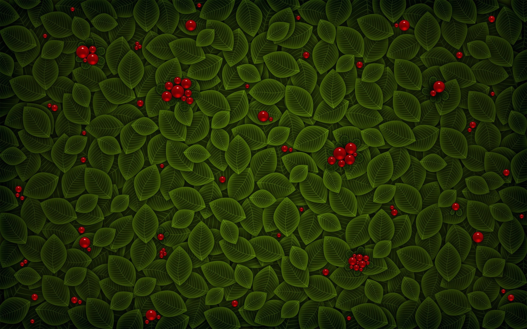 Векторные листья с ягодами обои