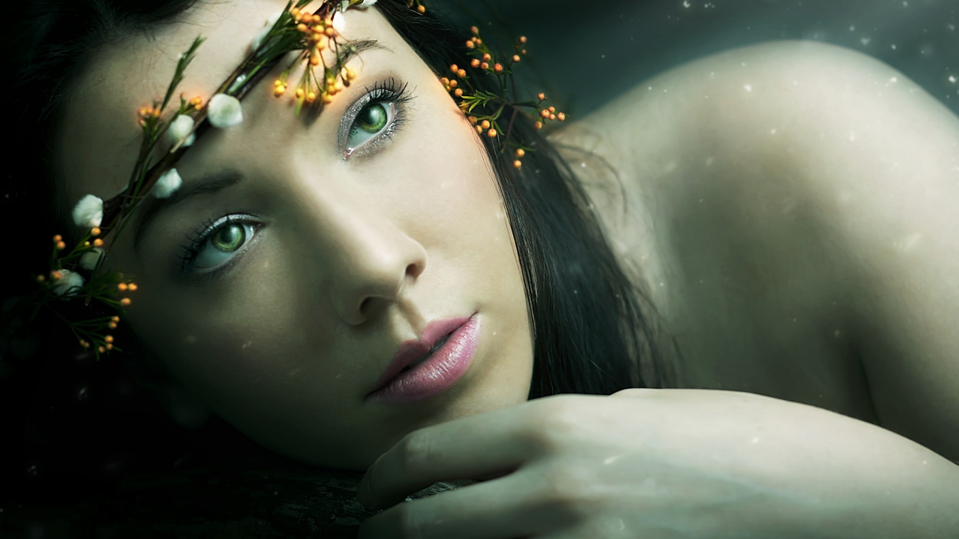 Девушка в венке обои