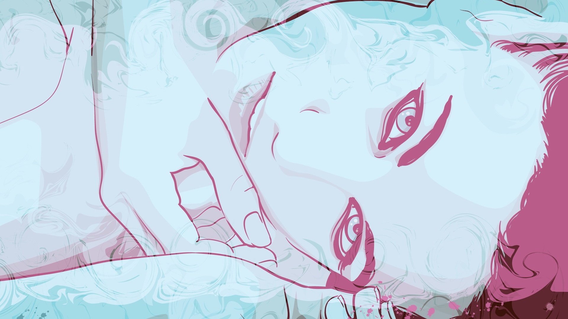 Рисунок девушки обои