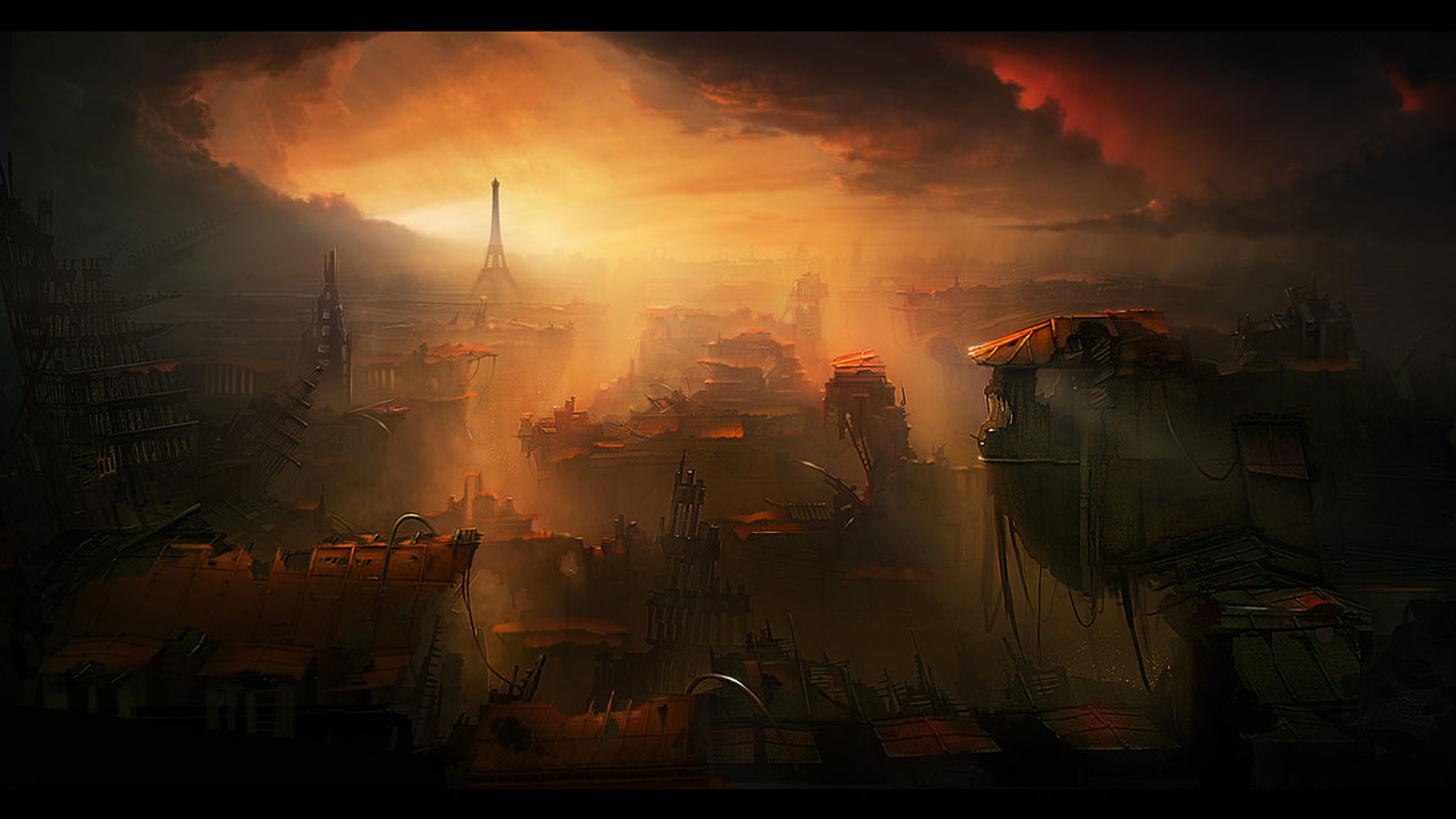 Постапокалиптический Париж обои
