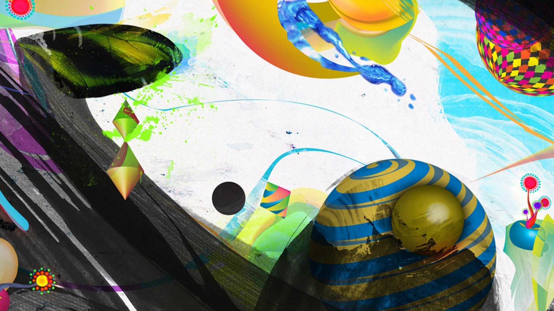 Абстракция из игрушек обои