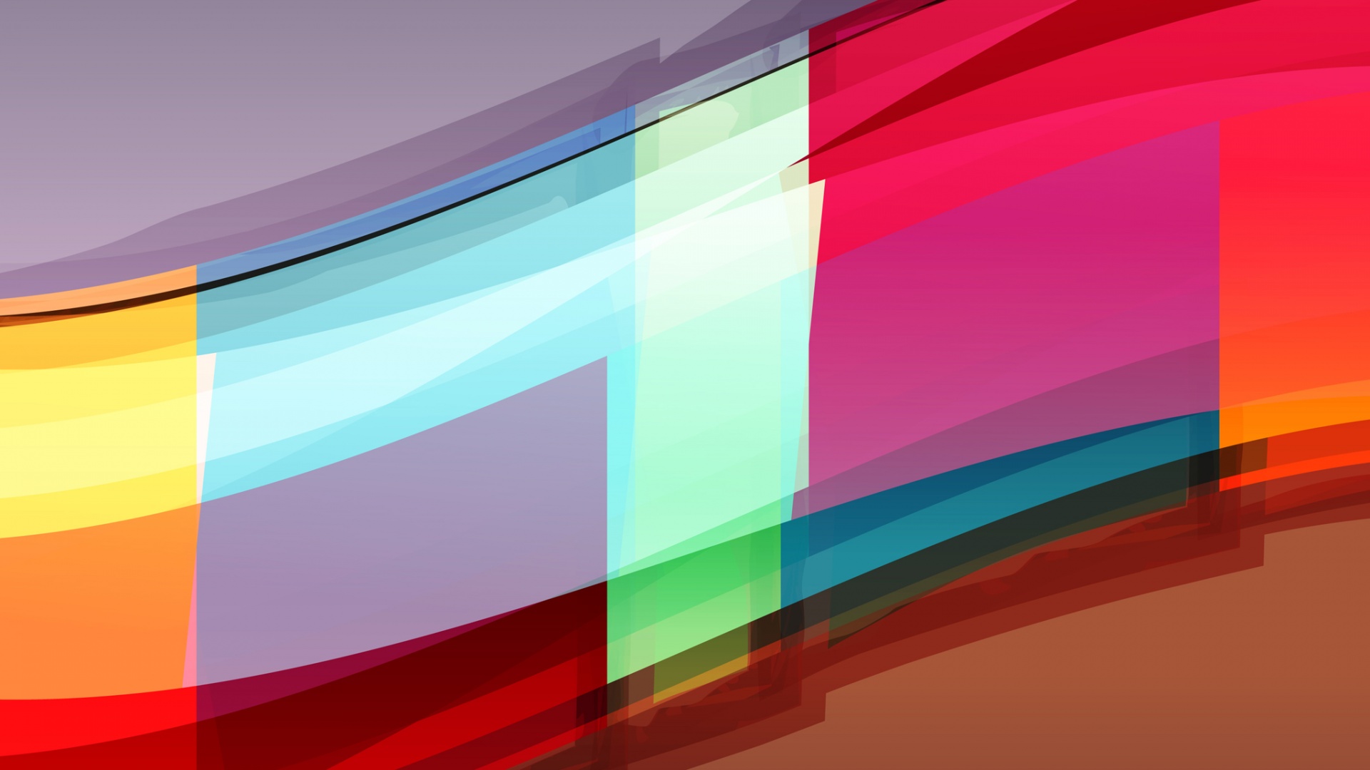 Волна из прозрасных цветных пластин обои