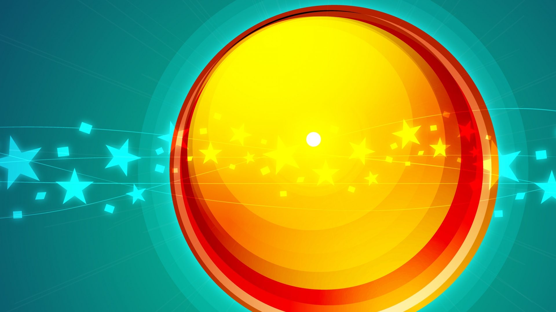 Большой красно-желтый круг обои