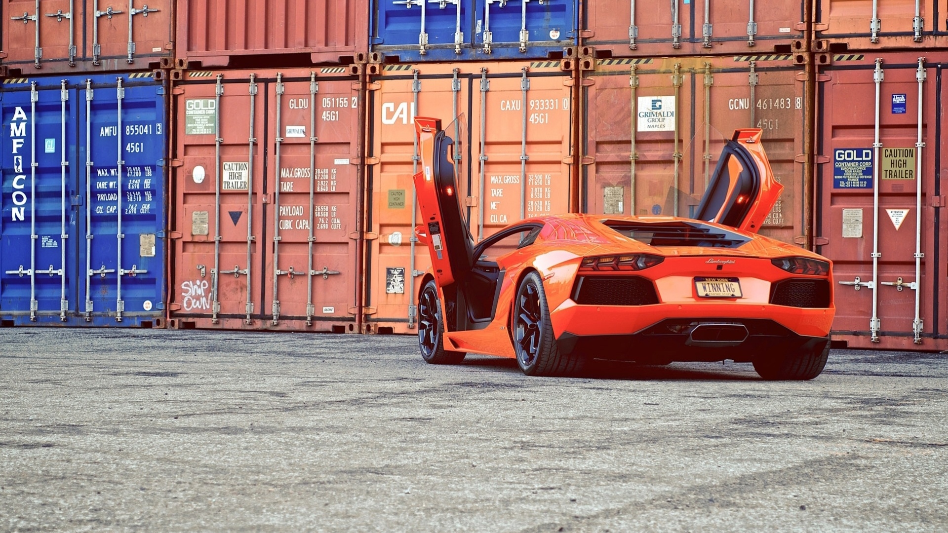 Оранжевый Авентадор обои