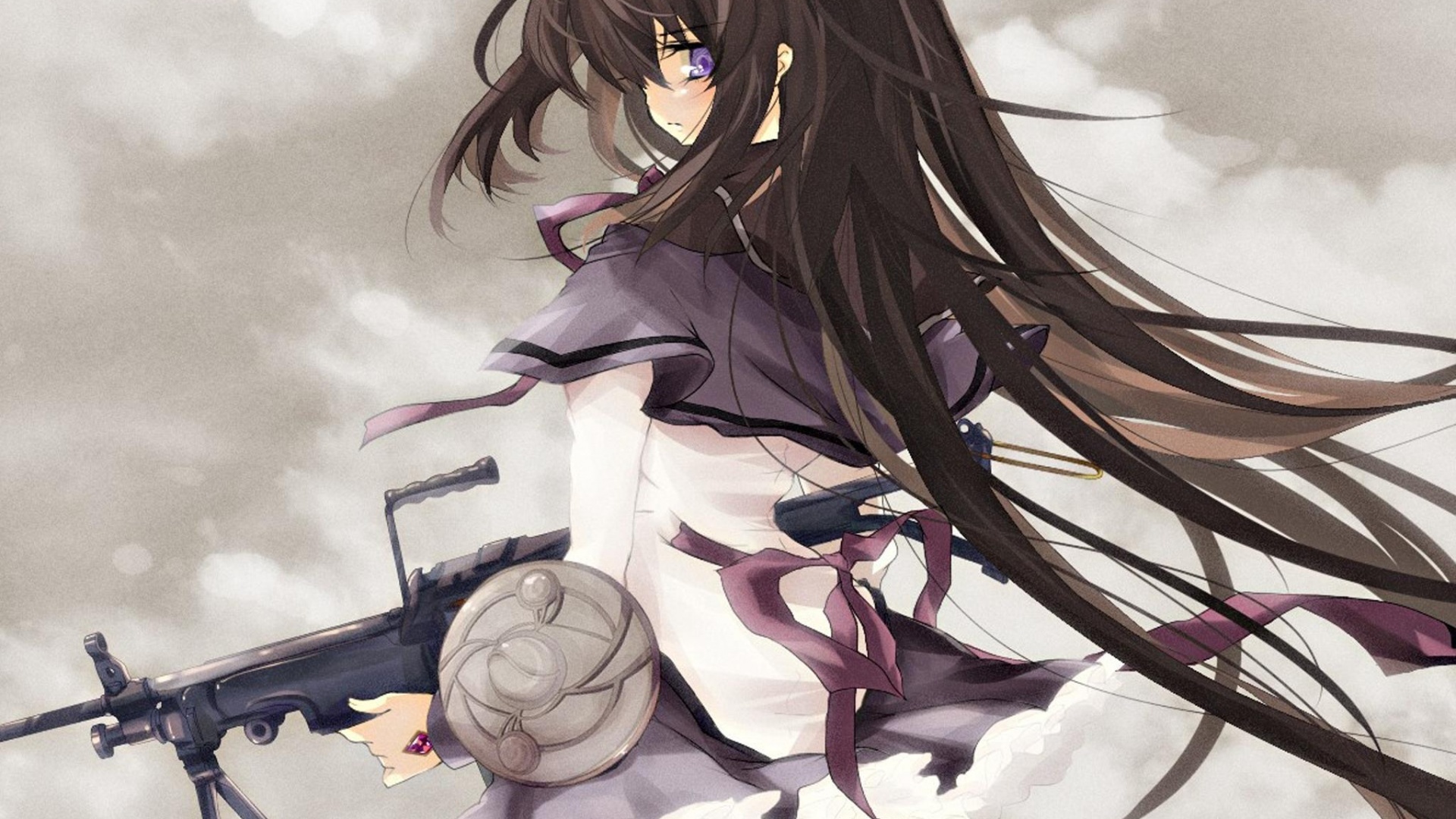 Девушка с автоматом обои