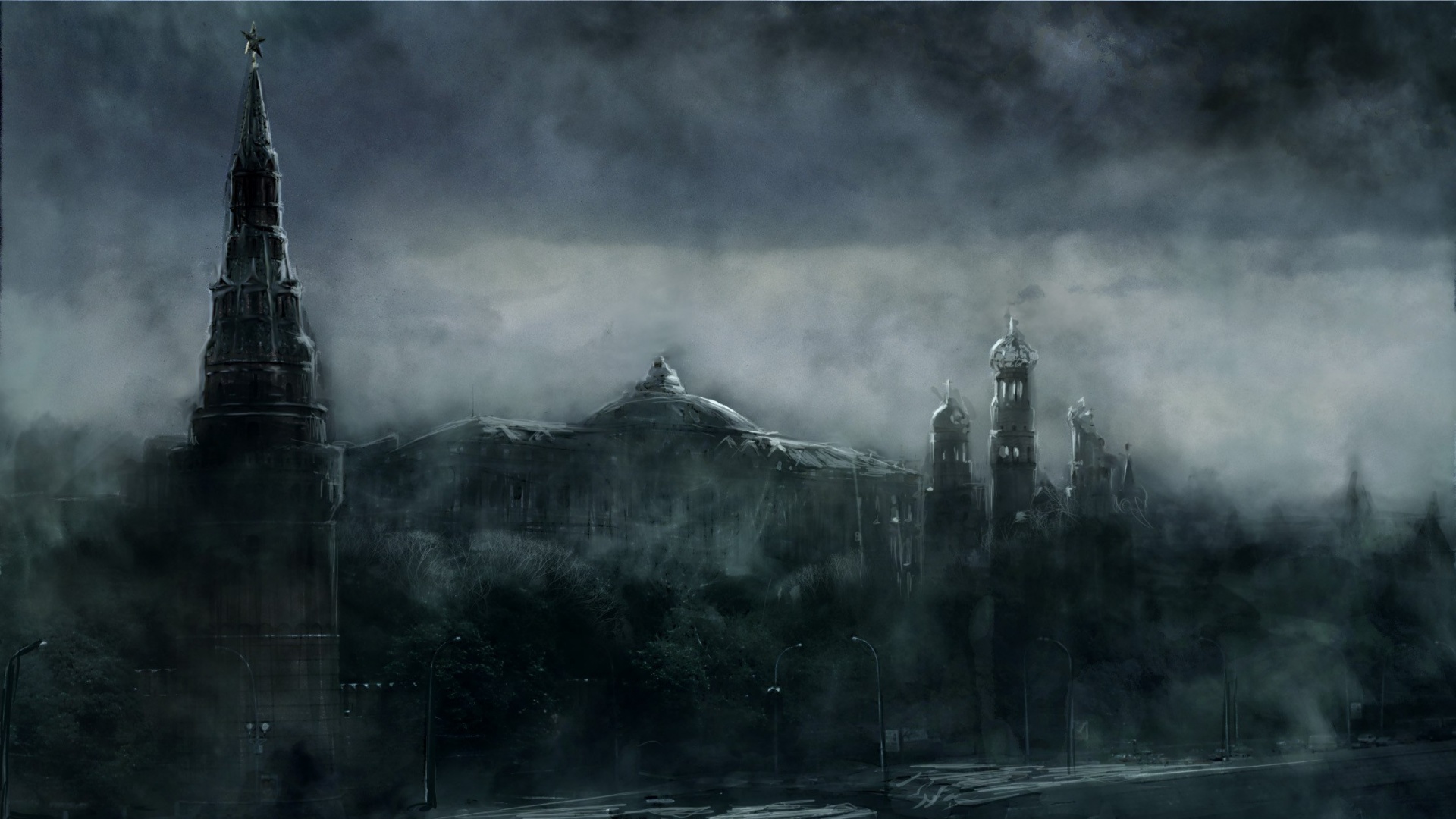 Постапокалиптическая Москва обои