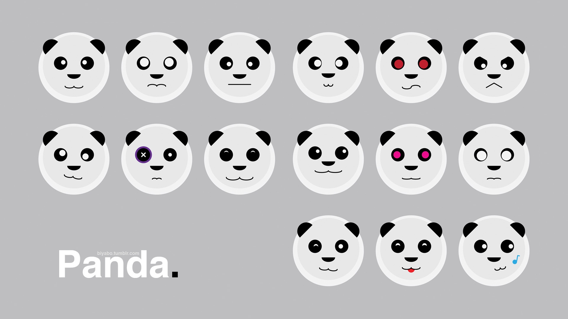 Морды панд обои