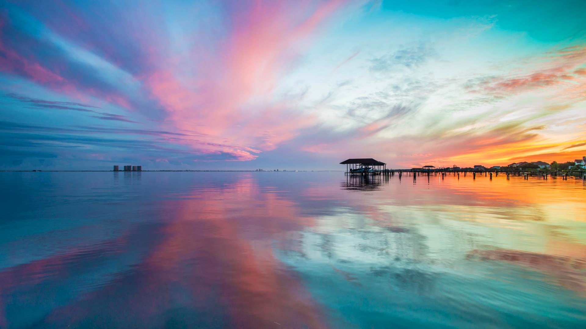 Прекрасный океанский закат обои