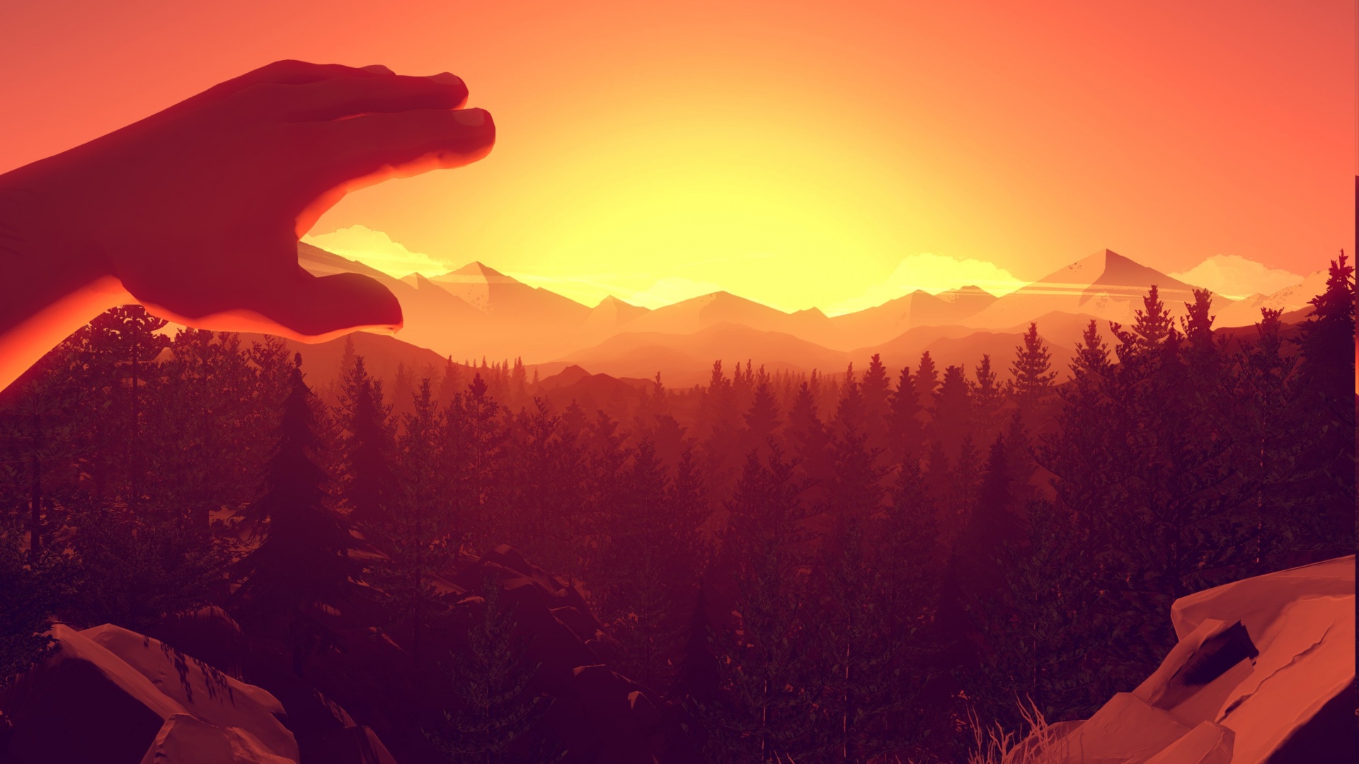 Firewatch закат обои