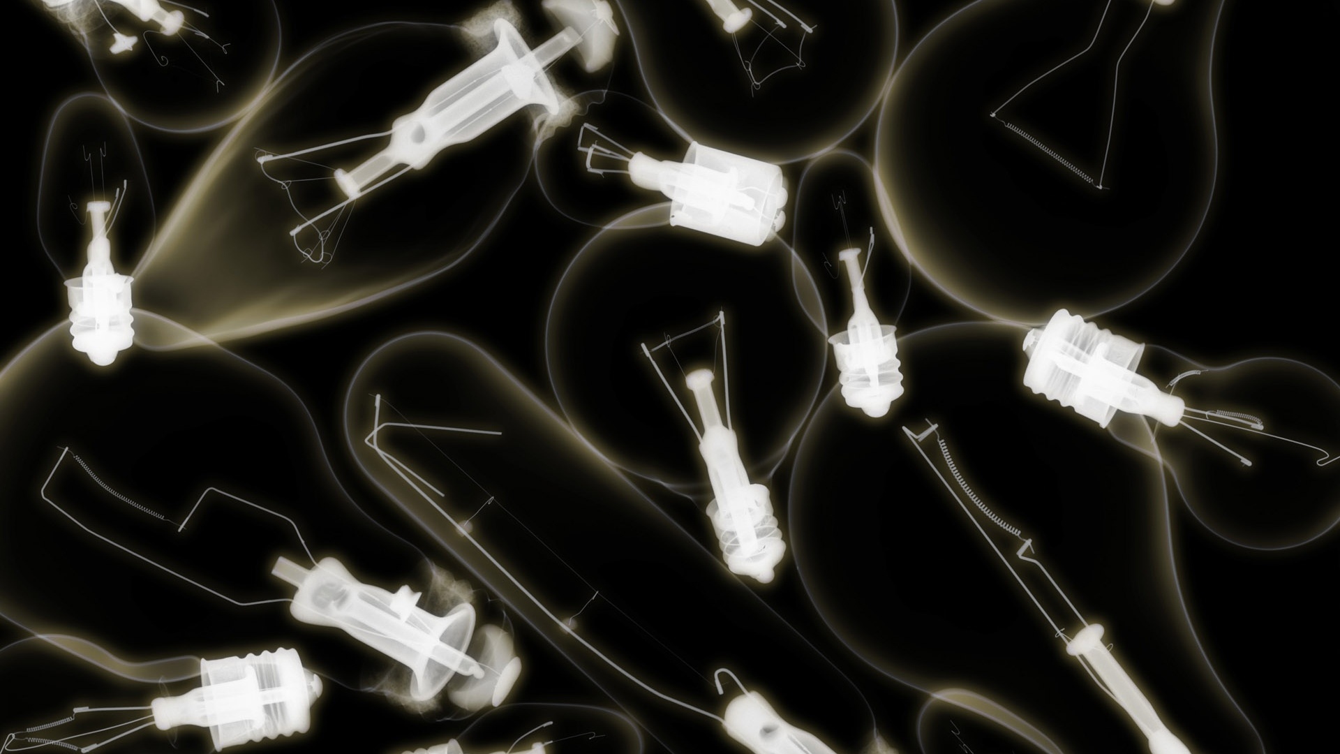 Лампочки под рентгеном обои