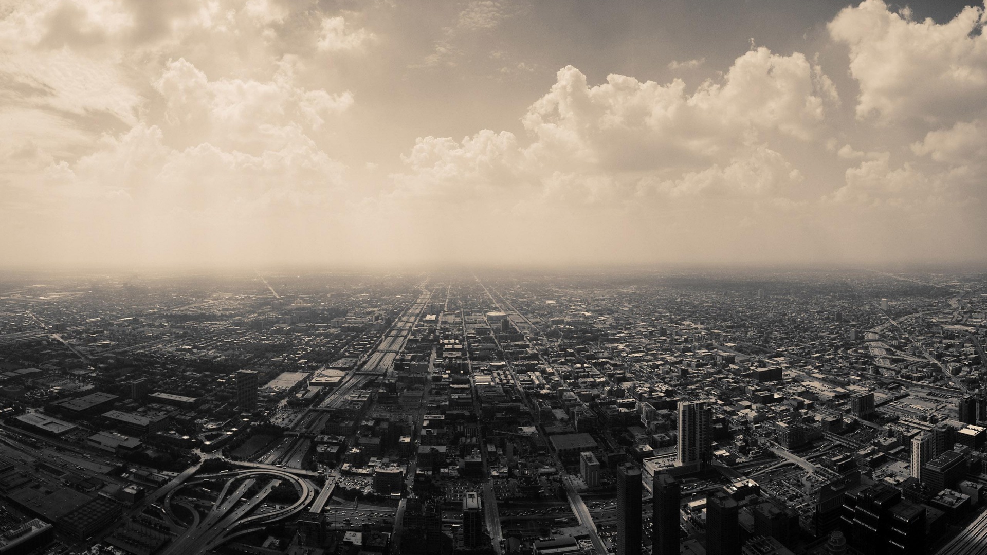 Город: вид сверху обои