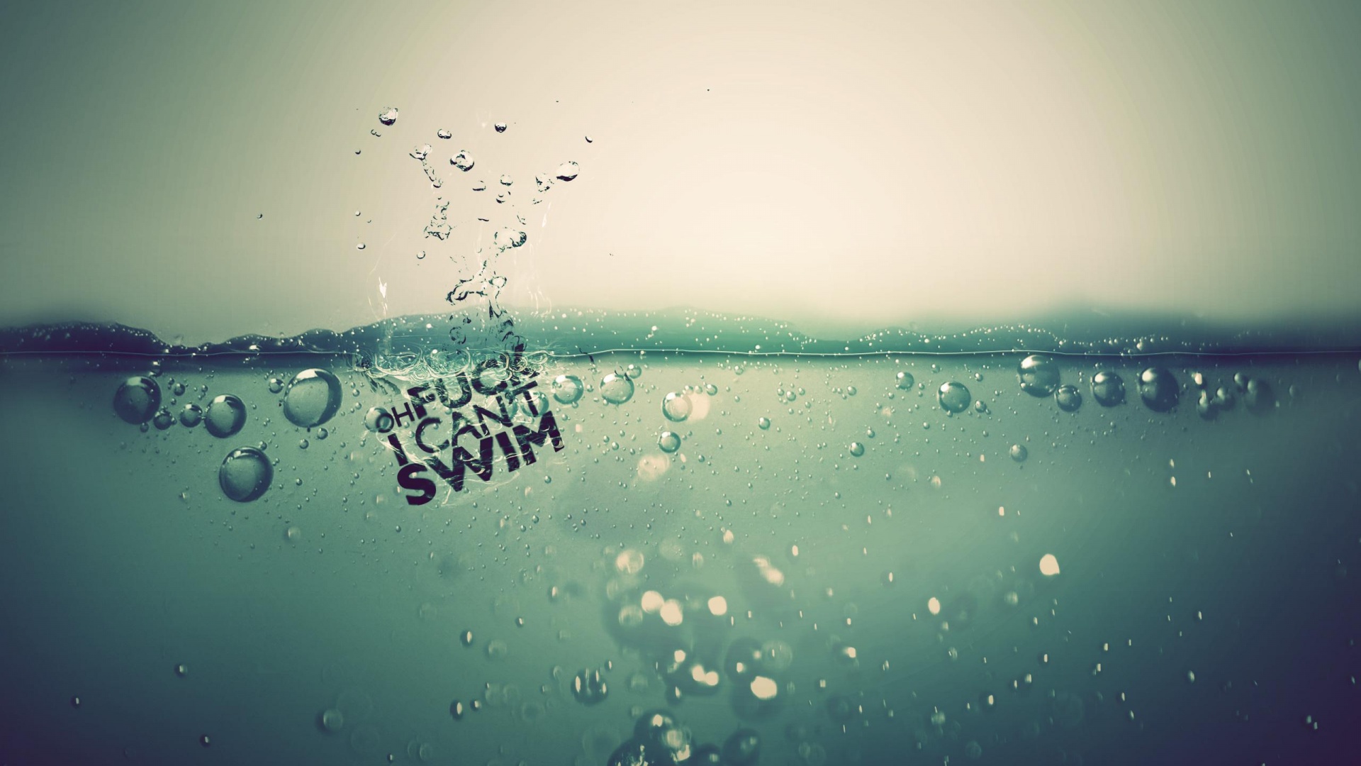 О чёрт, я не умею плавать! обои
