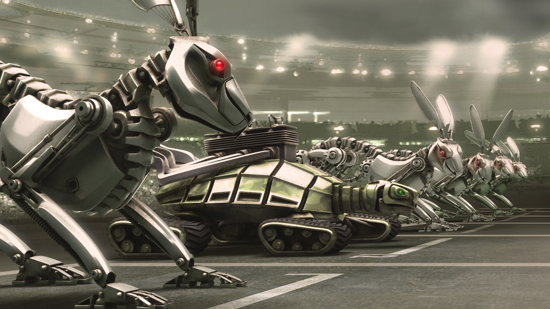 Роботы на старте обои