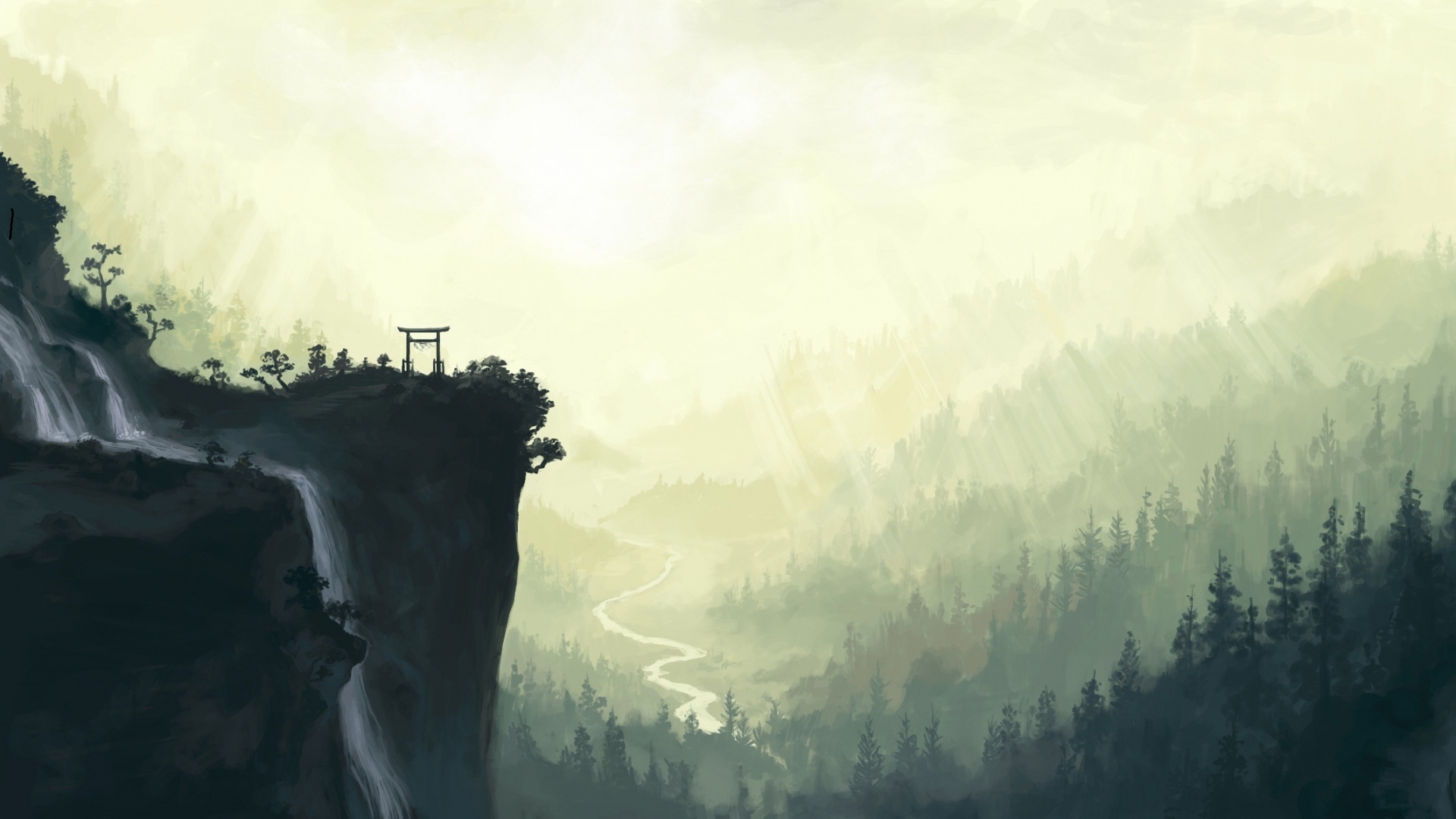 Пейзаж в китае обои