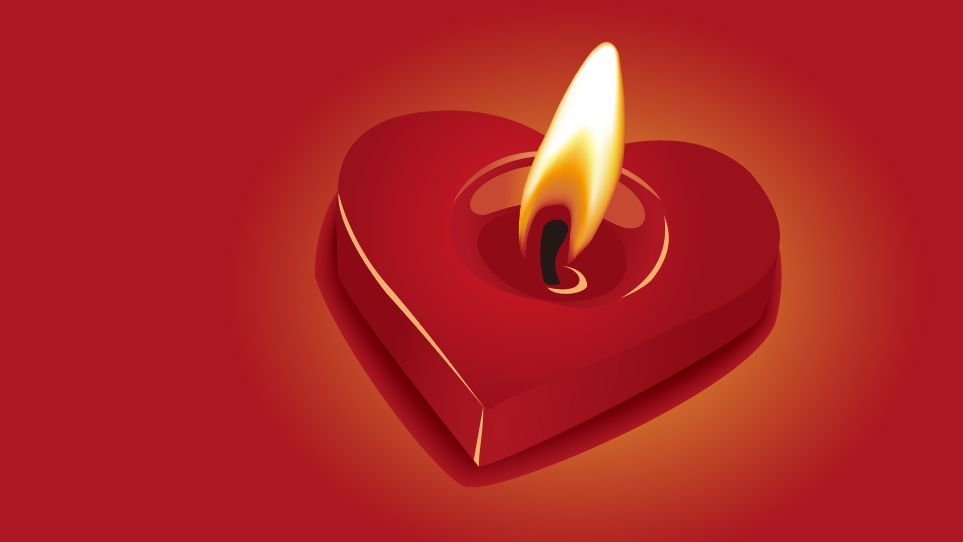 Свеча для Дня всех влюбленных обои