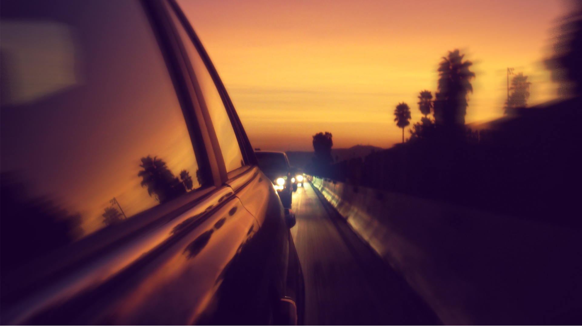 Вечерняя поездка обои