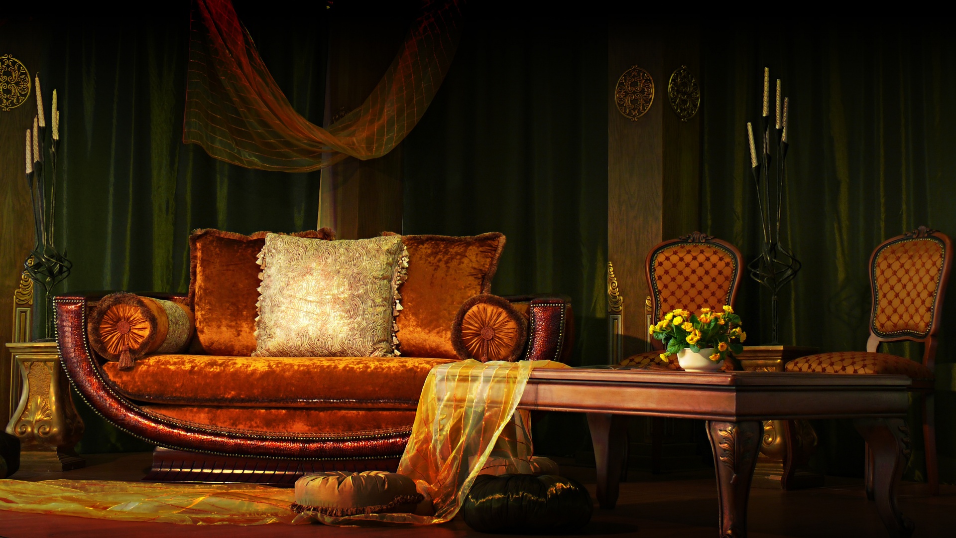 Комната в старом стиле обои