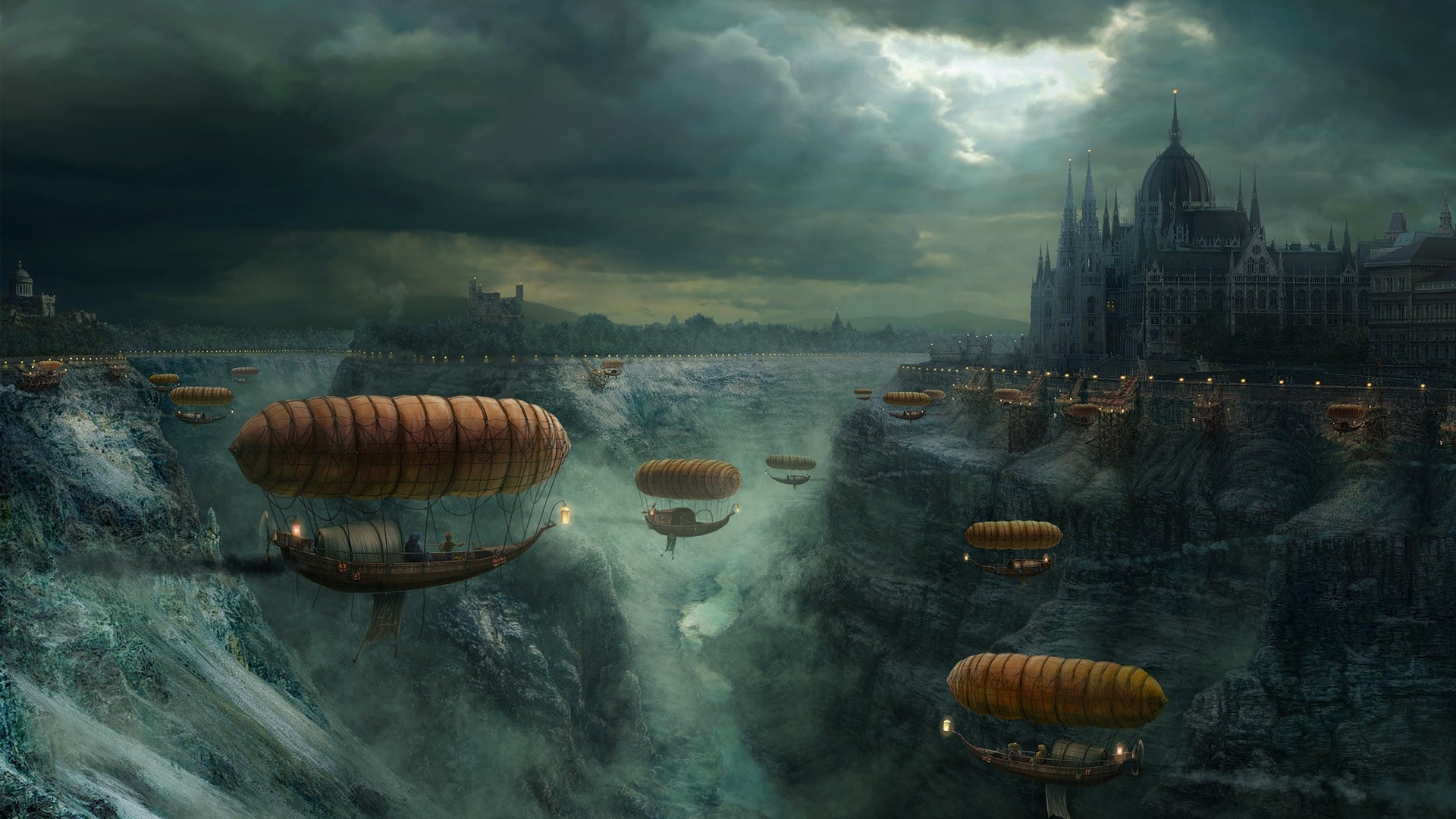 Фентезийный Будапешт обои