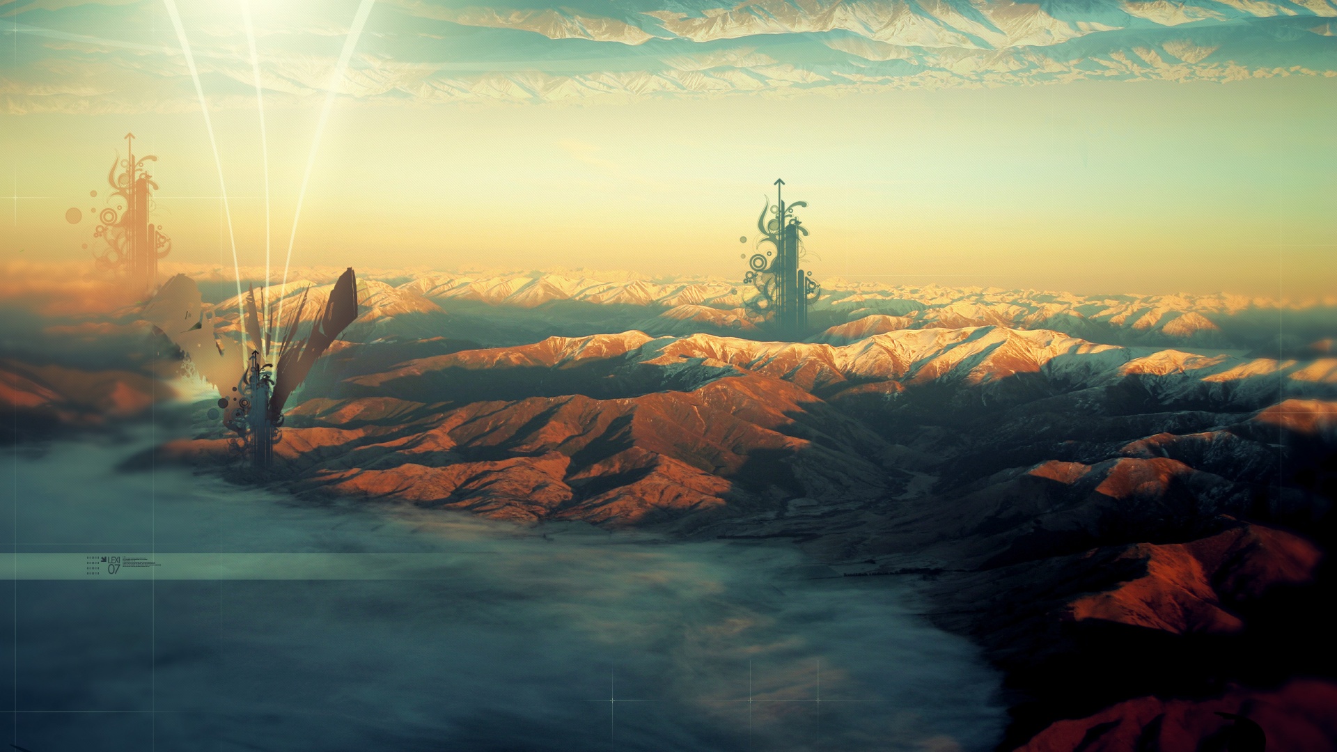 Горная абстракция обои