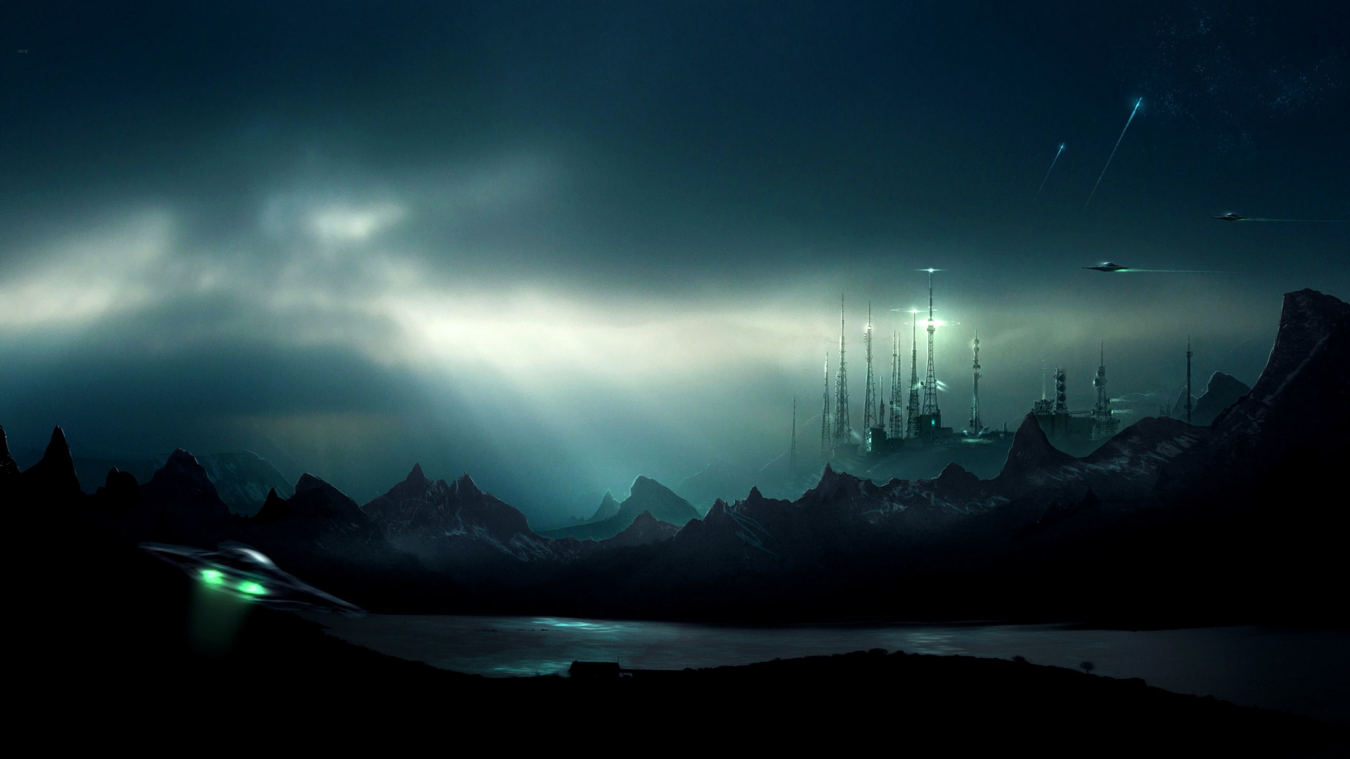 Долина в стиле SciFi обои