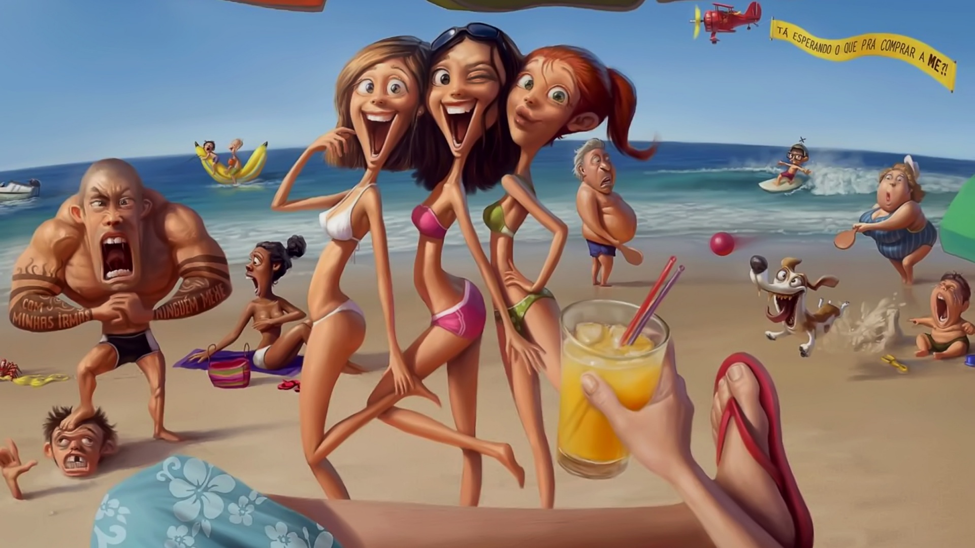 На пляжу ляжу) обои