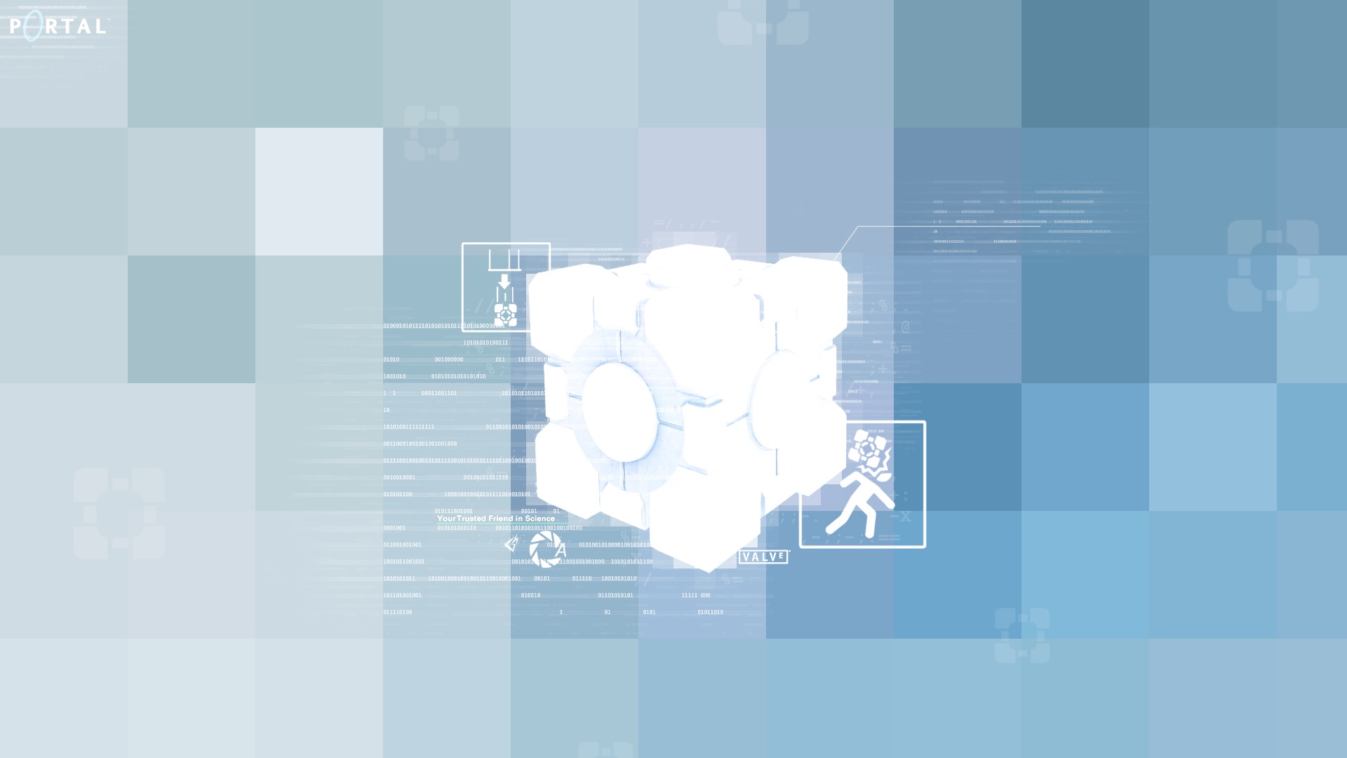 Высокотехнологичный куб из Портал обои