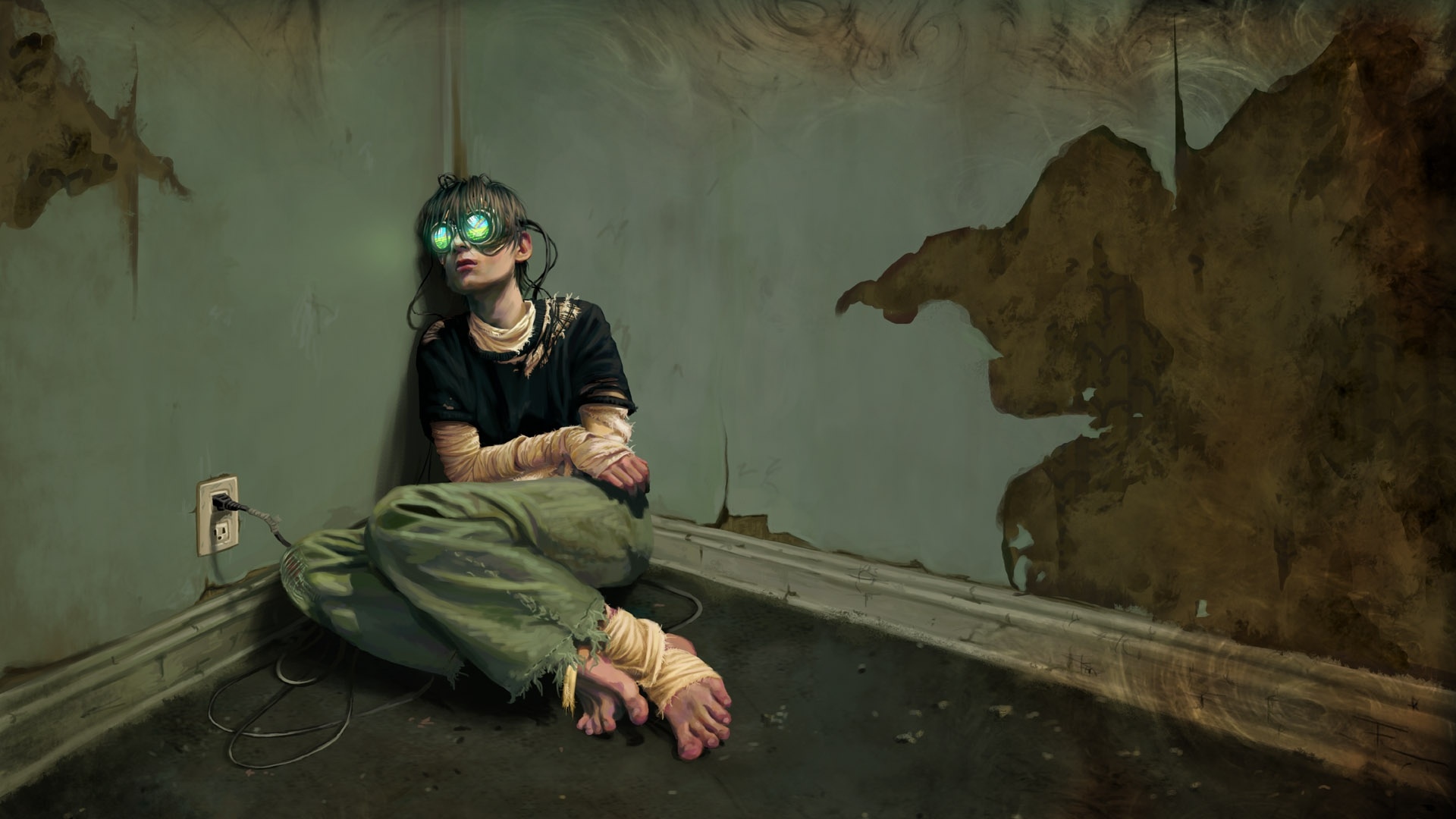 Потерянный в виртуальном мире обои