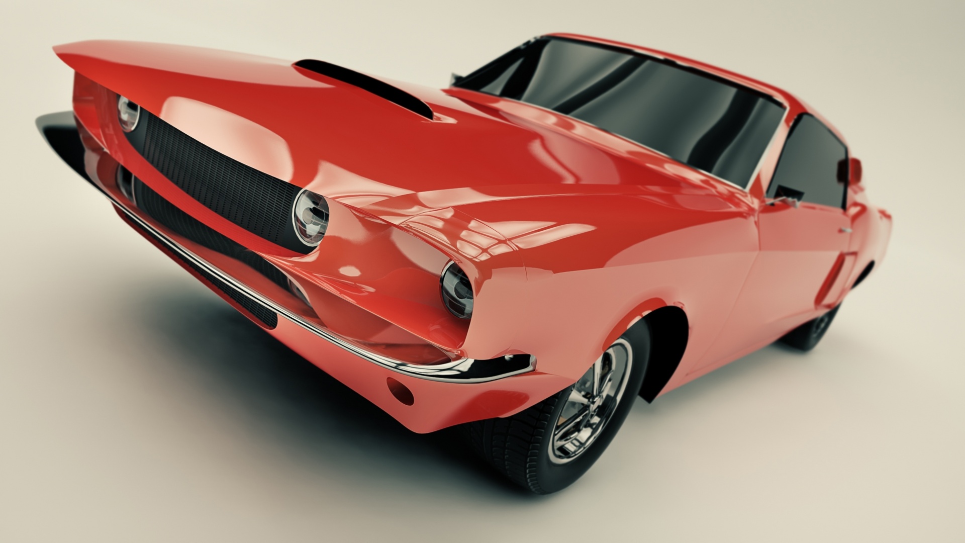 Красный ретро автомобиль обои