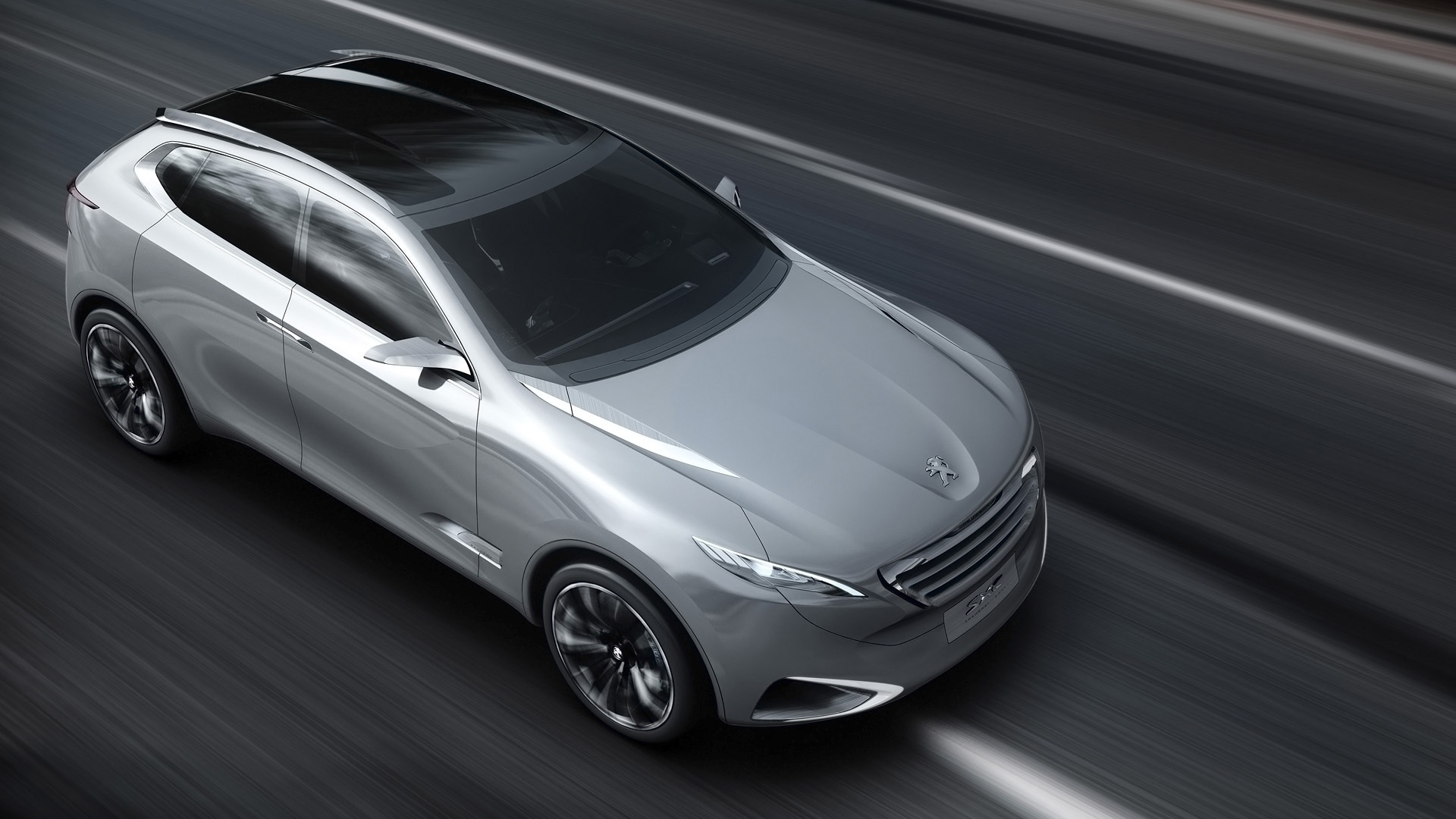 Концепт пежо на трассе обои