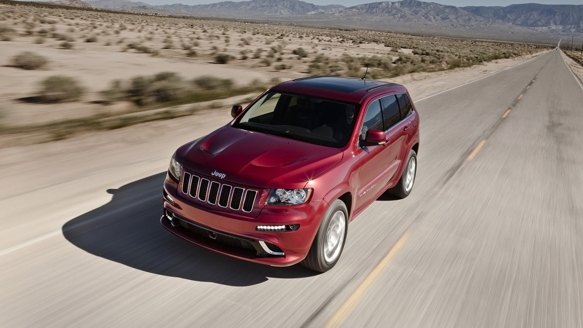 Красный Jeep обои