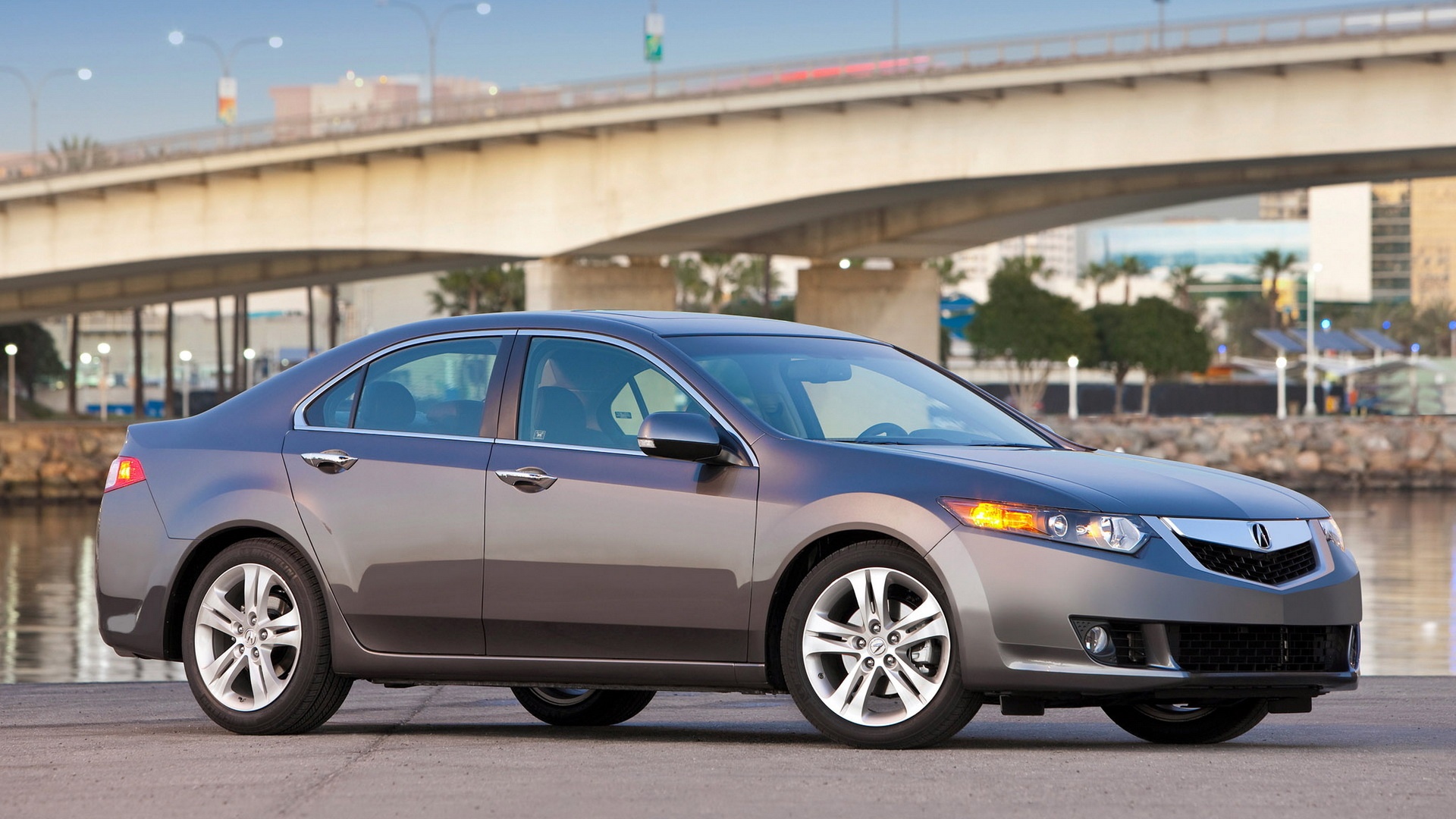 Acura на фоне моста обои