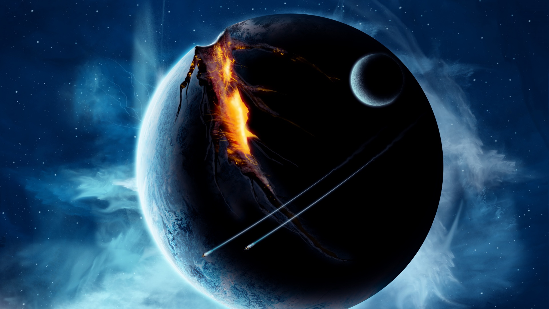 Эвакуация с гибнущей планеты обои