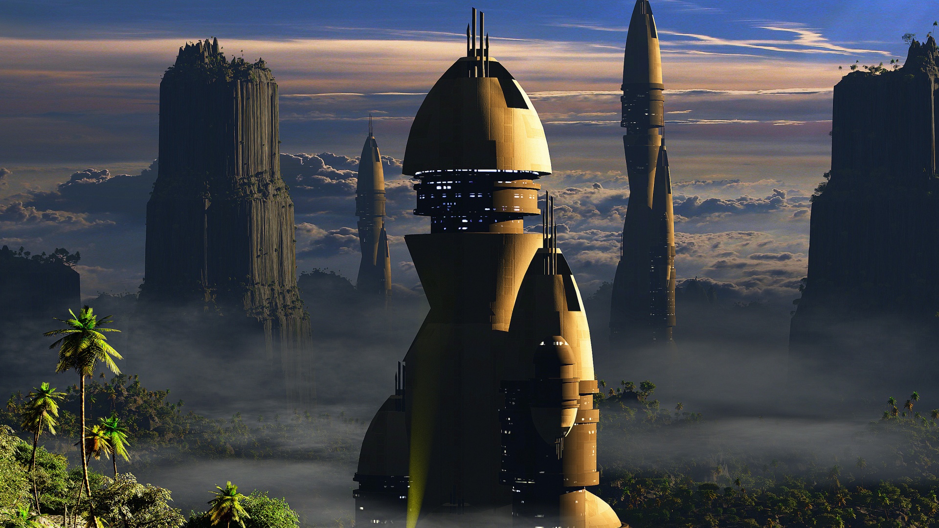 Город будущего обои