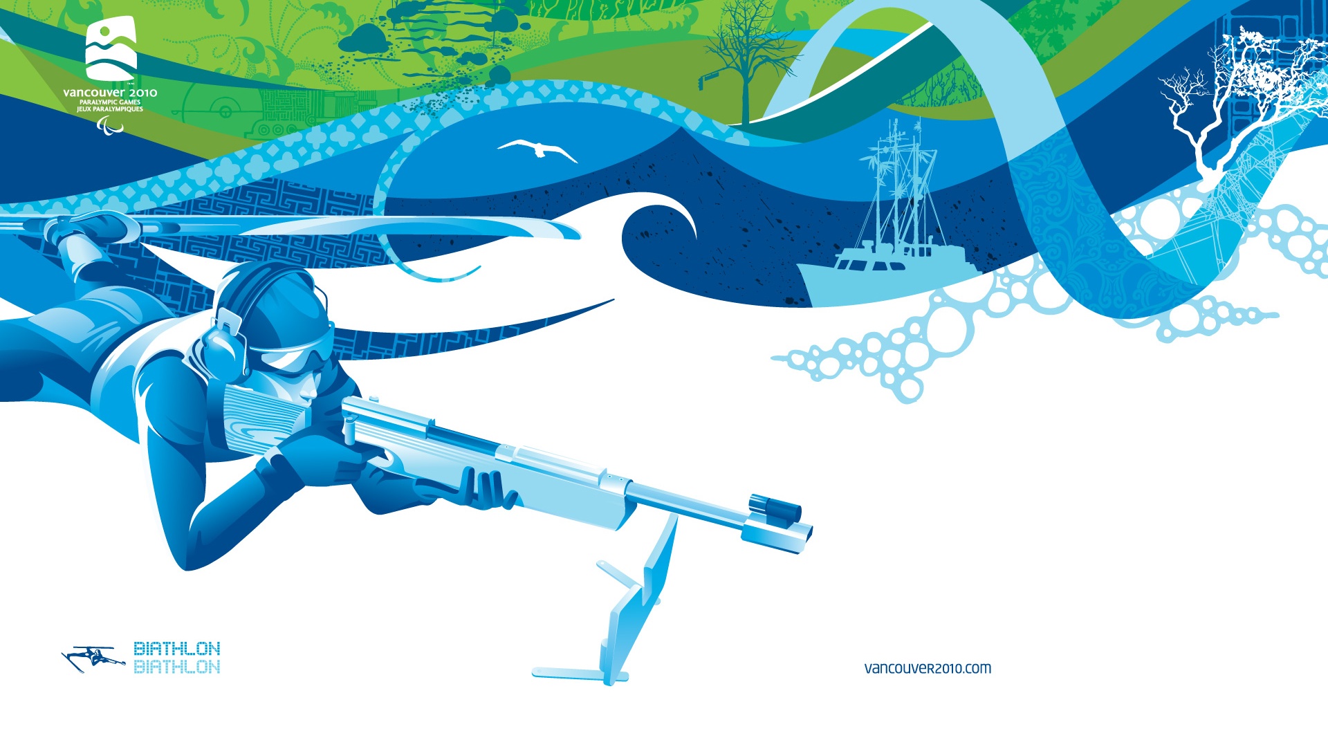 Олимпиада в Ванкувере 2010: Биатлон обои