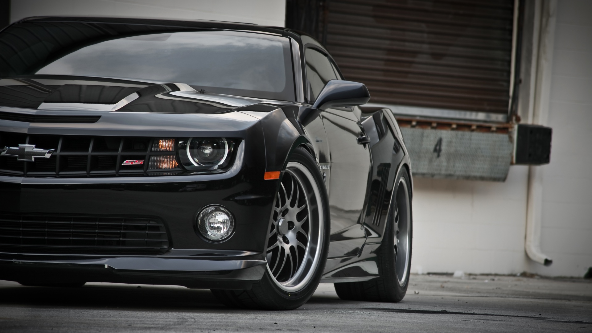 Черный шевроле обои