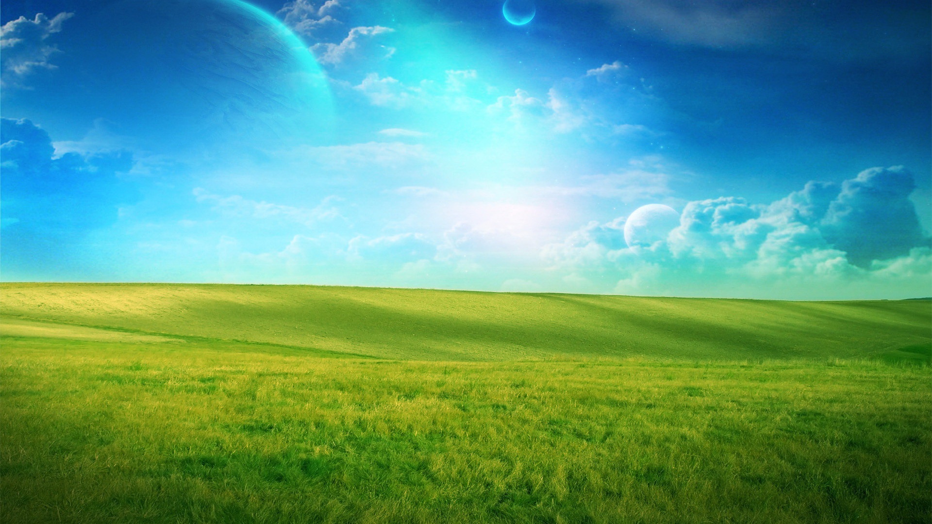 Луг на другой планете обои