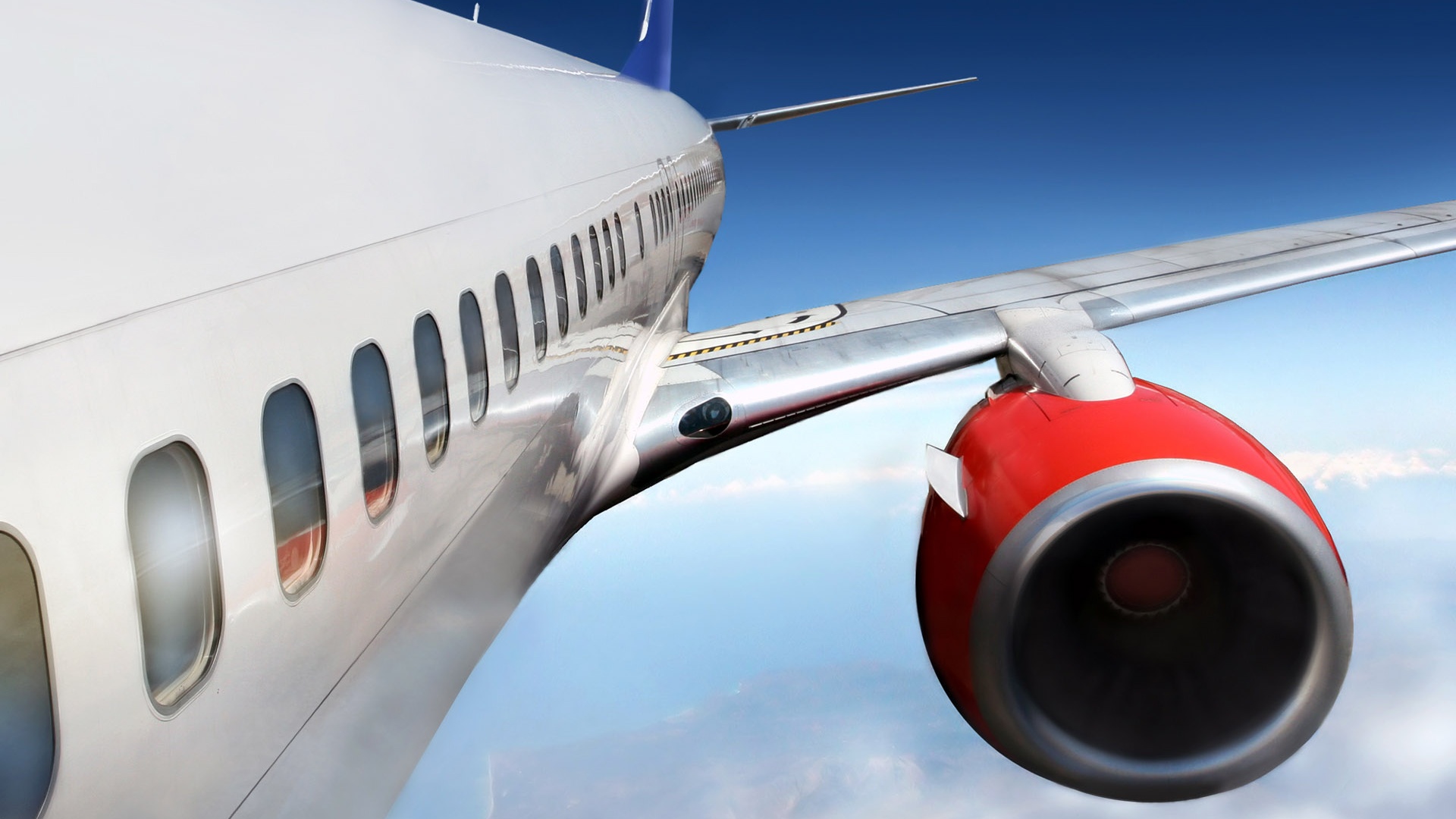 Вид на борт самолёта обои