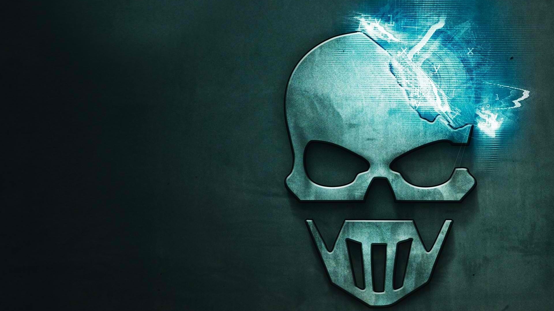 Контур стального черепа обои