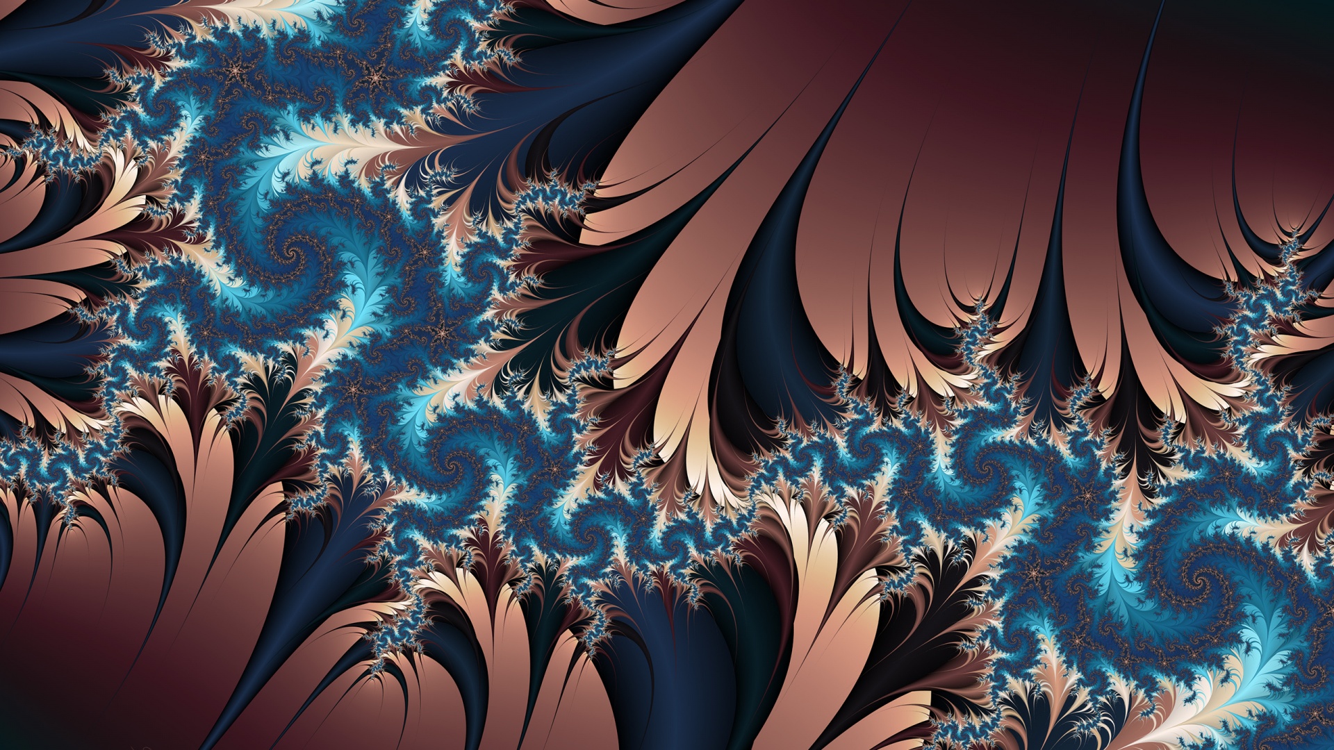 Цветной фрактал обои