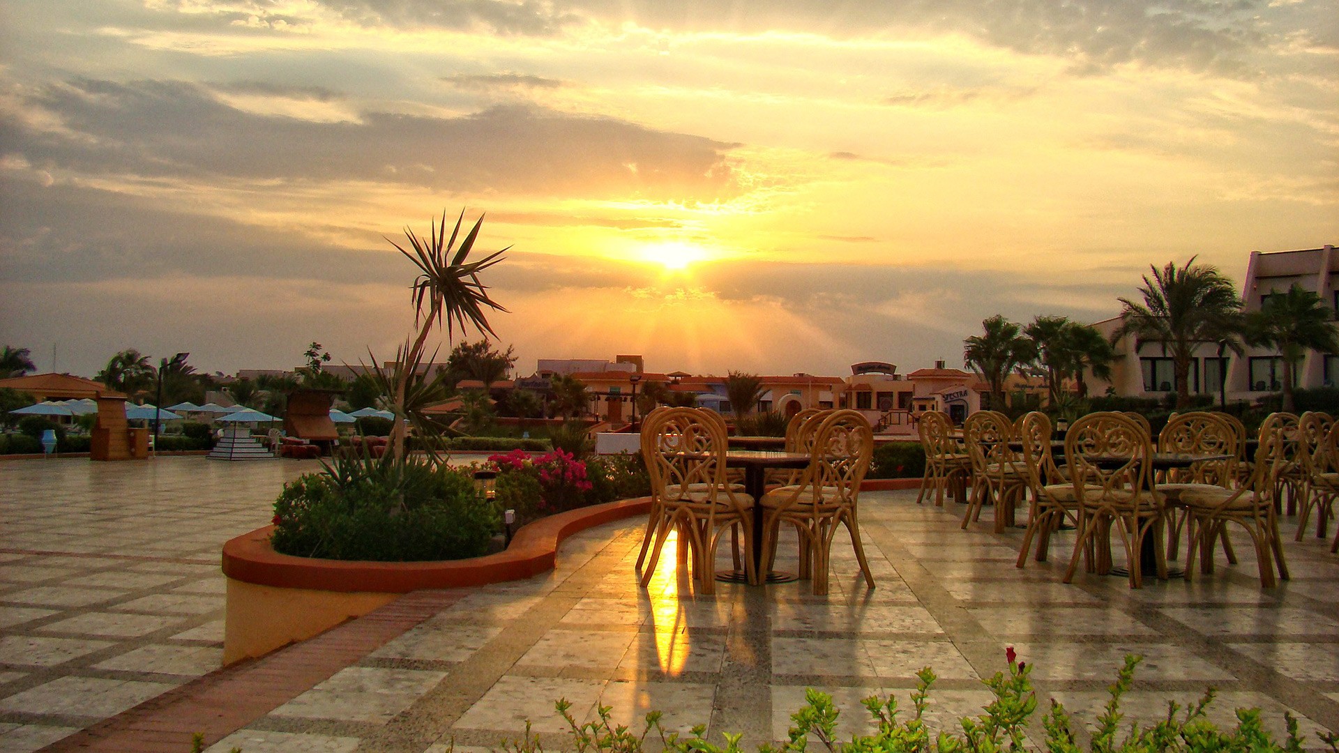 Закат в Хургаде обои