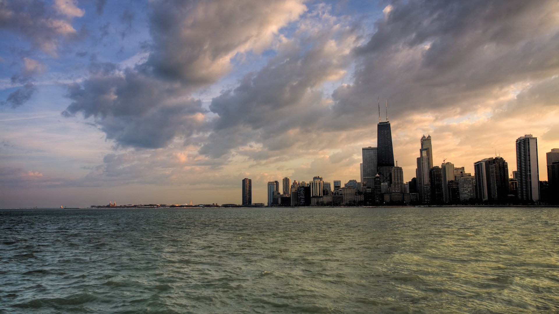 Вид на Чикаго обои