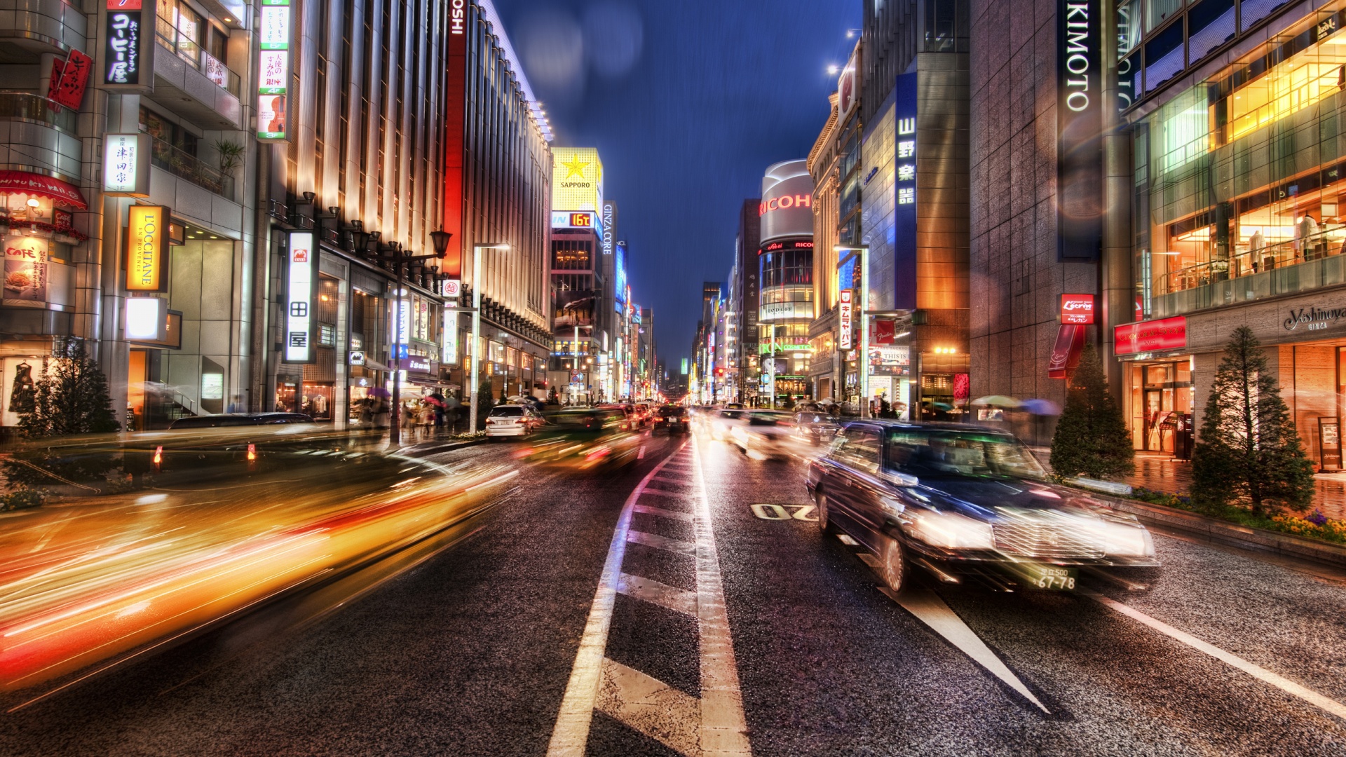 Ночное движение обои